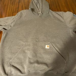 Carhartt Mens 2XL hooded pullover sweatshirt - Grey.  Used - Great Condition